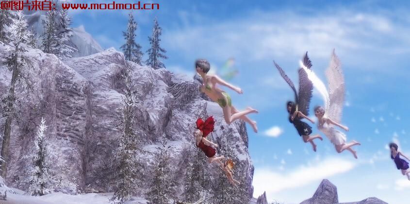 上古卷轴5：天际MOD 【独立随从】 六只小精灵/妖精/仙子（森精灵，秋仙子，小天使，风精灵，堕天使，小恶魔）
