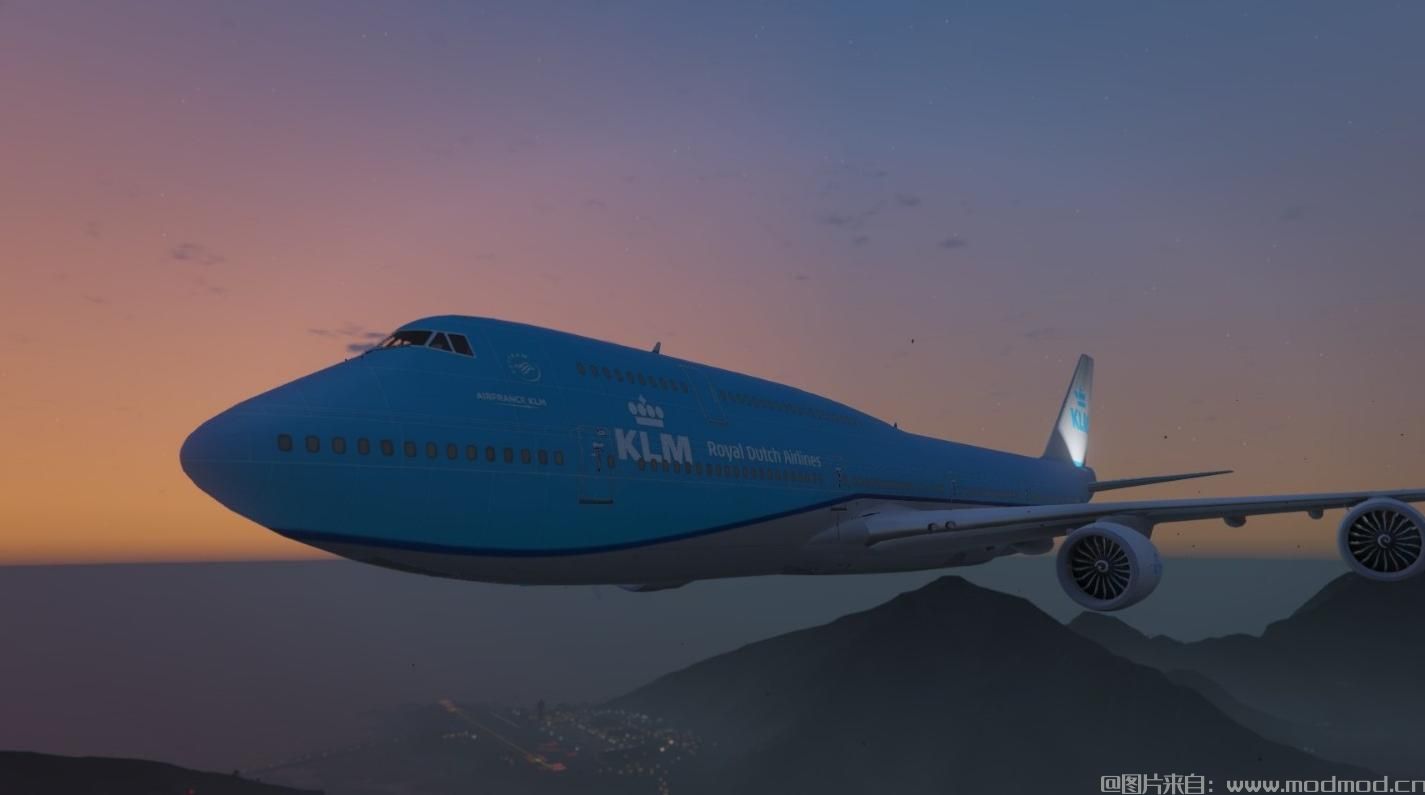 GTA5 MOD：B747-8i KLM