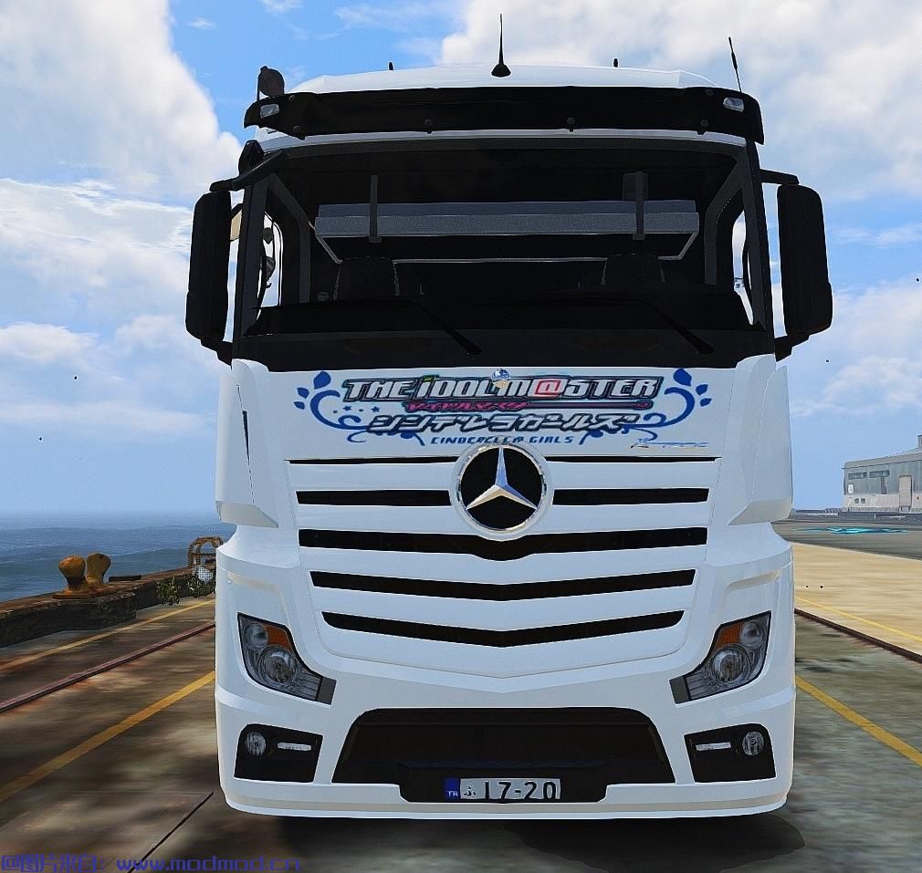 GTA5 MOD：梅赛德斯 - 奔驰Actros MP4 4x2 +火车Itasha Livery