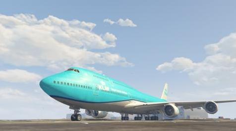 GTA5 MOD：B747-8i KLM