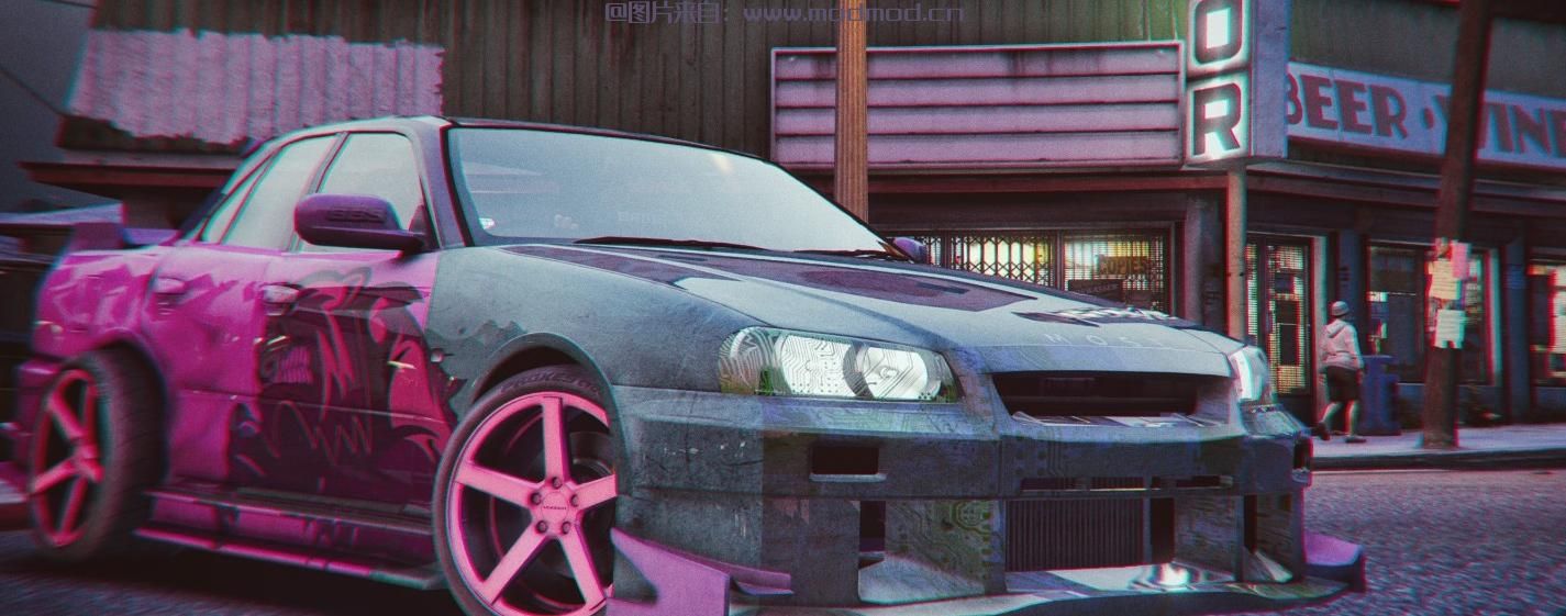 侠盗猎车5「GTA5」游戏MOD 日产Skyline ER34 paintjob