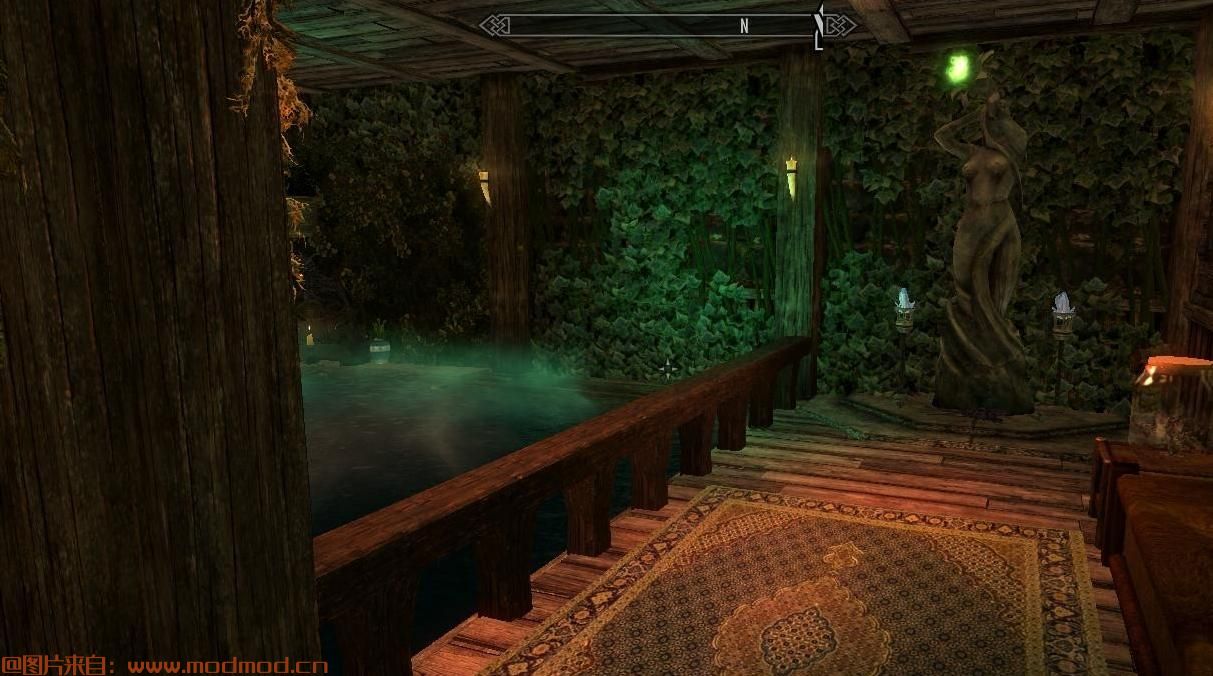 上古卷轴5：天际MOD 瀑布小屋住宅类mod---- Riverwood_Falls_Lodge-17681[musicforlove汉化]