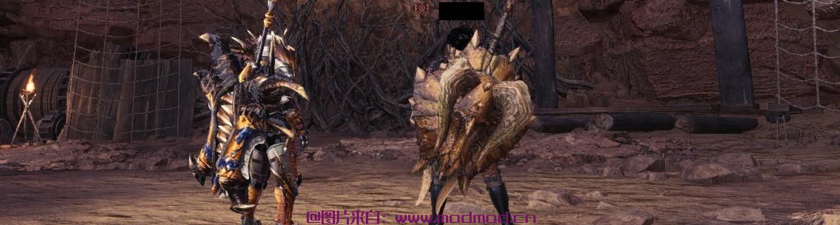 怪物猎人：世界MOD Diablos Strongarm Taroth Strongarm Horn（武器皮肤）