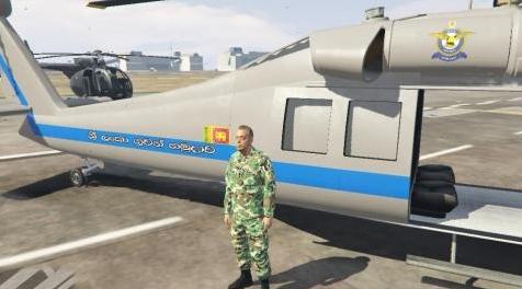 侠盗猎车5「GTA5」游戏MOD 斯里兰卡空军直升机