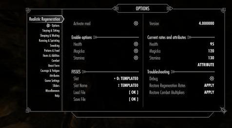 上古卷轴5：重置版MOD 真实再生 -  RealRegen