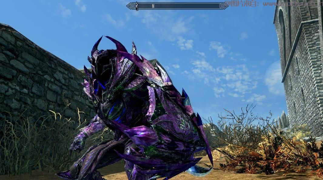 上古卷轴5：重置版MOD 2k高清黑色天空Daedric装甲和弯刀