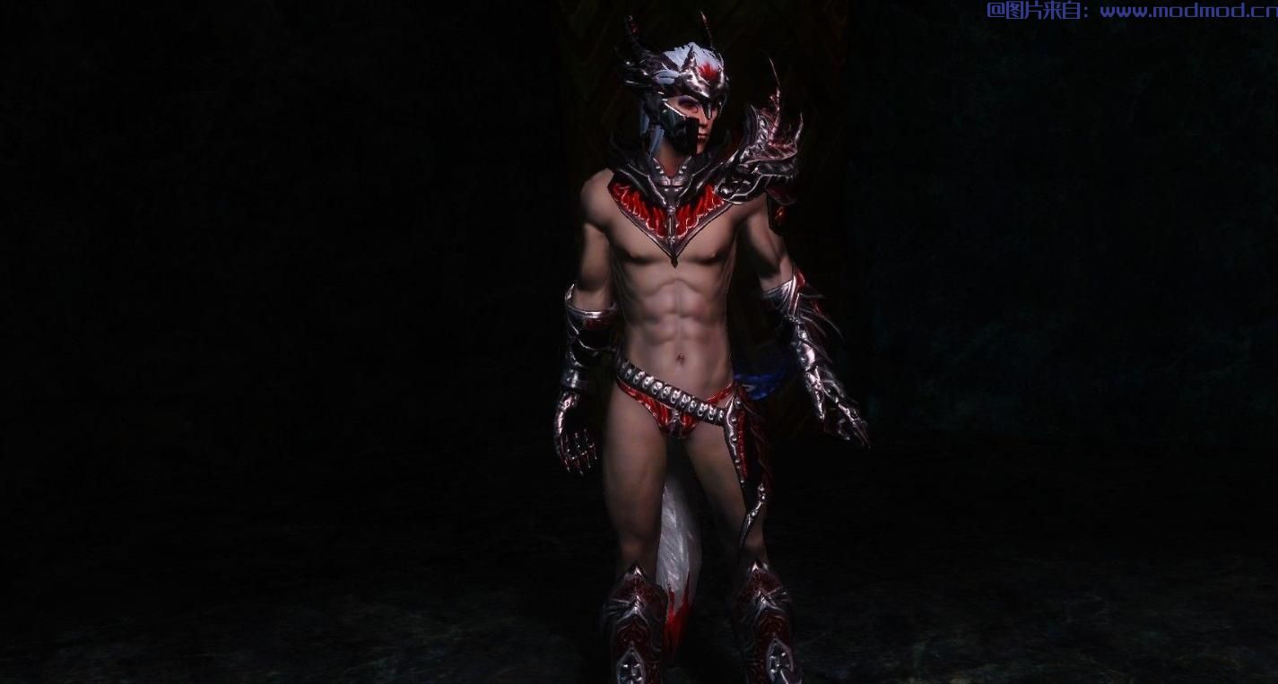 上古卷轴5：天际MOD  轻便魔族男性套装-Light Daedric Armor for Men