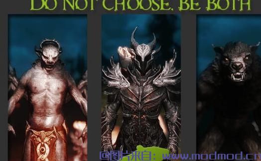 上古卷轴5：天际MOD 同时保留吸血鬼和狼人(nK) -HYBRID- Be Both Vampire Lord and Werewolf by