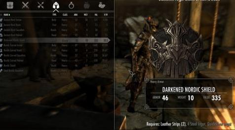 上古卷轴5：重置版MOD 变暗的Nordic盾牌