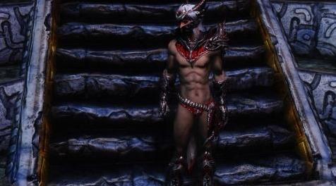 上古卷轴5：天际MOD  轻便魔族男性套装-Light Daedric Armor for Men