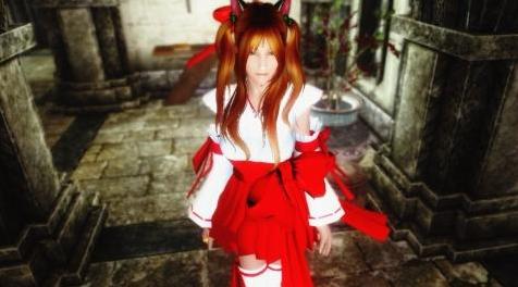 上古卷轴5：天际MOD AnimeticaMiko  東洋巫女服