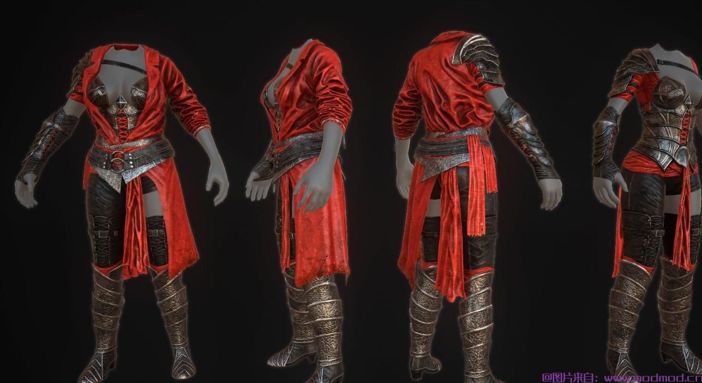 血色黄昏盔甲Crimson Twilight Armor-BodySlide-TBBP有着落啦!