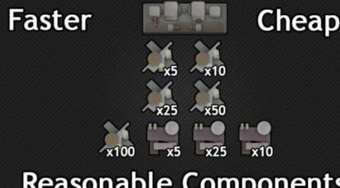 边缘世界(环世界)MOD [Mod汉化][改进]Reasonable Components-更合理的零部件制作