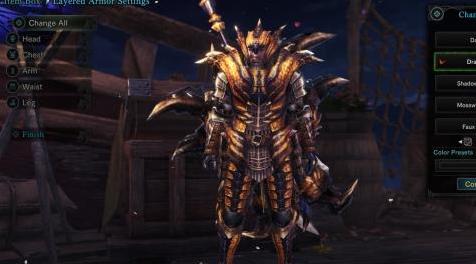 怪物猎人：世界MOD MHGU / XX的EX Tigrex MALE护甲