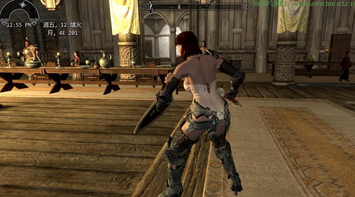 上古卷轴5：天际MOD 忍者利刃【服装+武器】&mdash;&mdash;CBBE-HDT&mdash;&mdash;BodySlide化