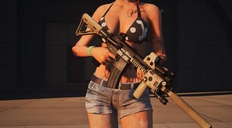 侠盗猎车5「GTA5」游戏MOD 女孩前线HK416 Retexture