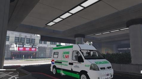 侠盗猎车5「GTA5」游戏MOD 巴拉圭SEME雷诺大师救护车