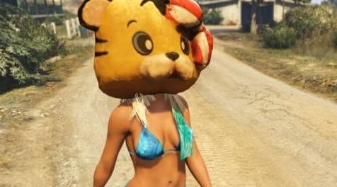 侠盗猎车5「GTA5」游戏MOD 灵活的面具Yuruchara