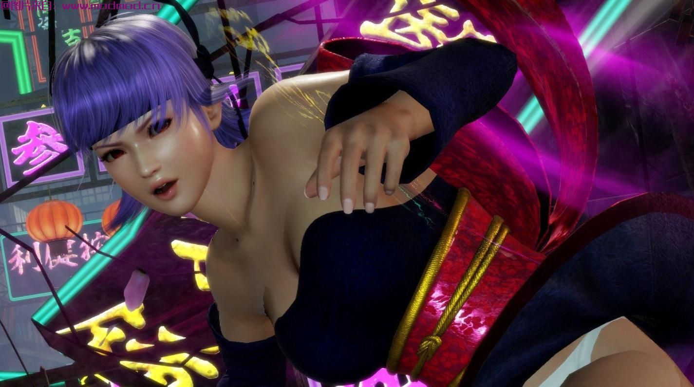 死或生6MOD 绫音 DOA2 服装配色，紫色