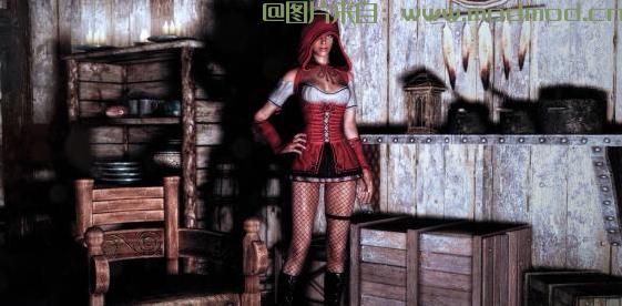 上古卷轴5：天际MOD Fairytale -小红帽 CBBE-TBBP&mdash;&mdash; BodySlide化