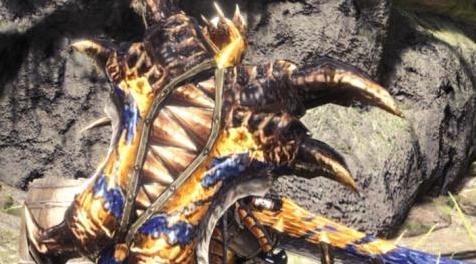 怪物猎人：世界MOD MHGU / XX的Tigrex Divide Charge Blade（武器皮肤）