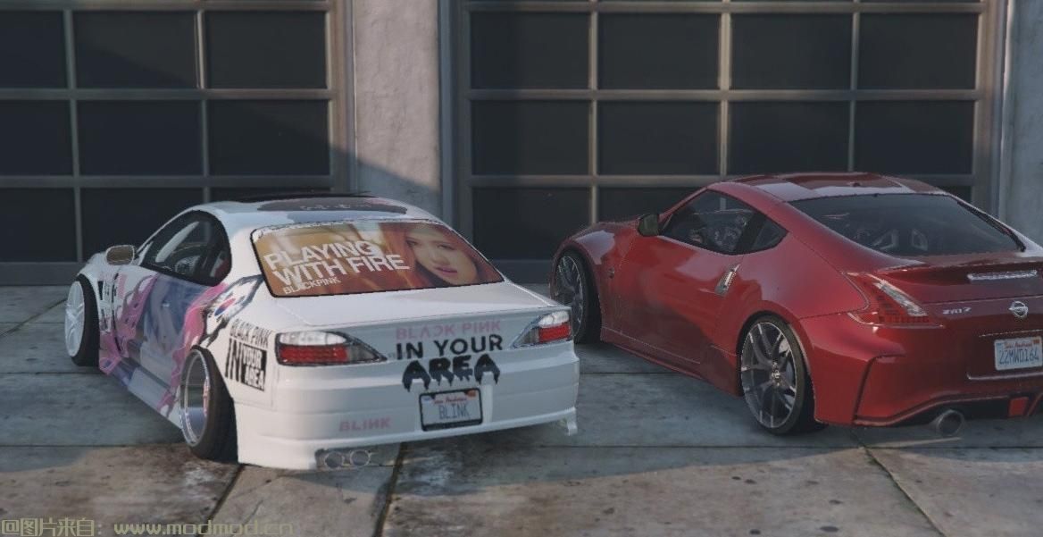 侠盗猎车5「GTA5」游戏MOD 黑色粉红色号衣 -  Silvia S15 Vertex