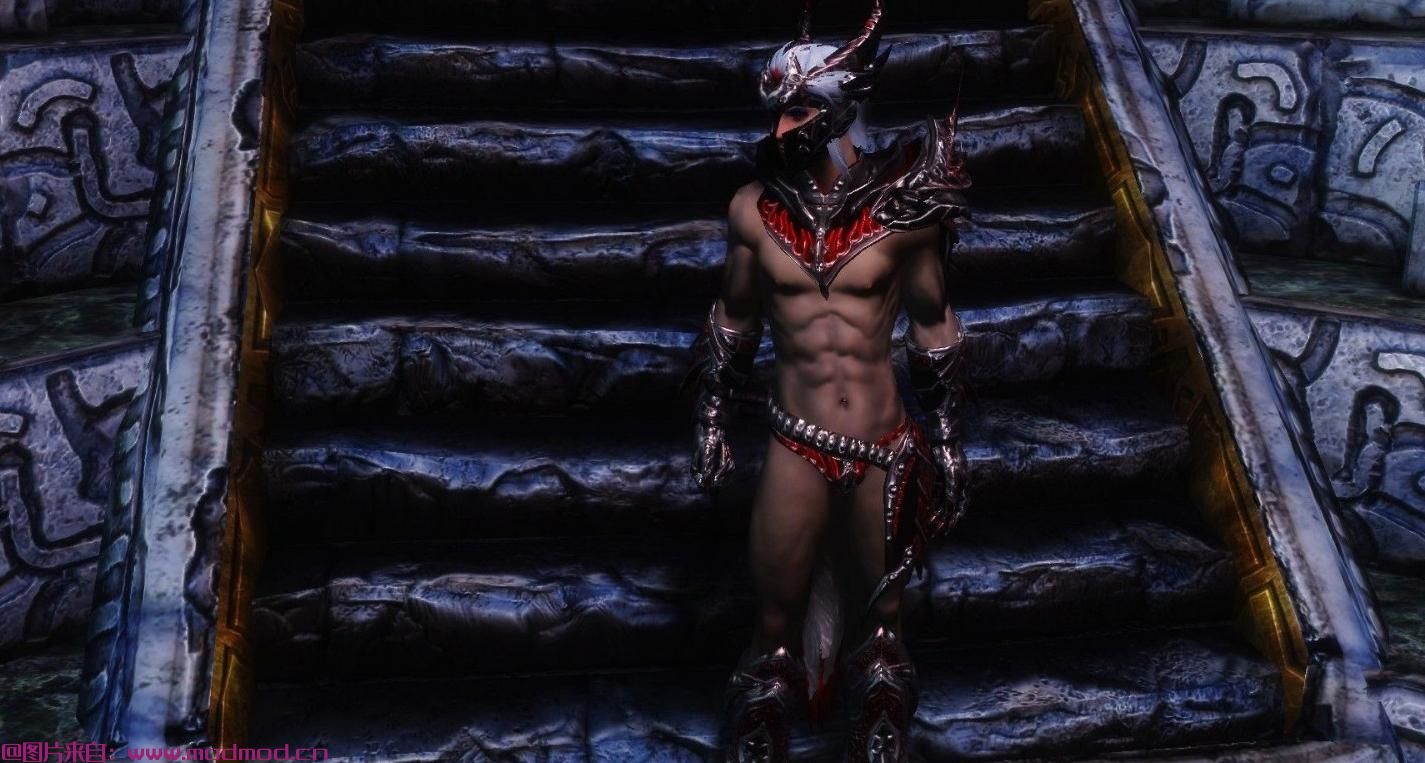 上古卷轴5：天际MOD  轻便魔族男性套装-Light Daedric Armor for Men
