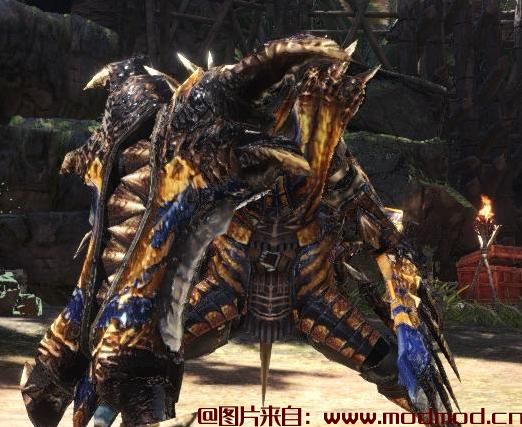 怪物猎人：世界MOD MHGU / XX的Tigrex Divide Charge Blade（武器皮肤）