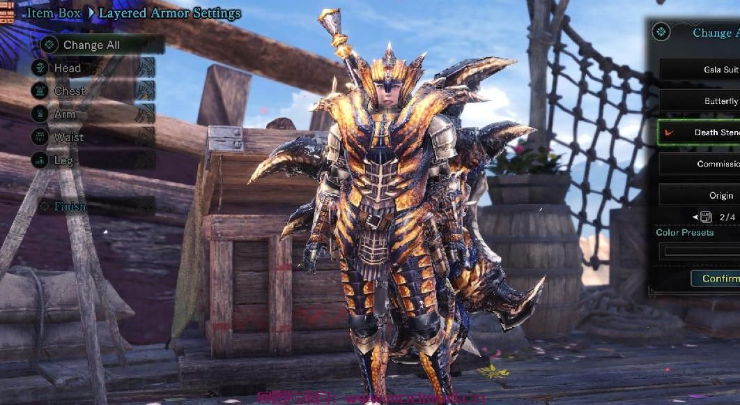 怪物猎人：世界MOD MHGU / XX的EX Tigrex MALE护甲