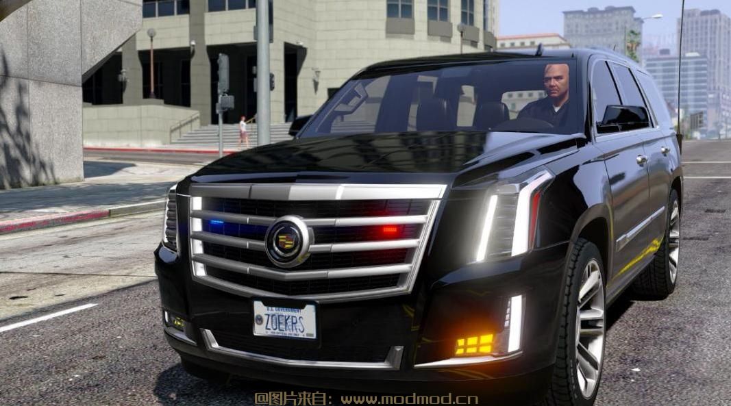 侠盗猎车5「GTA5」游戏MOD 凯迪拉克Escalade FBI汽油车2015年