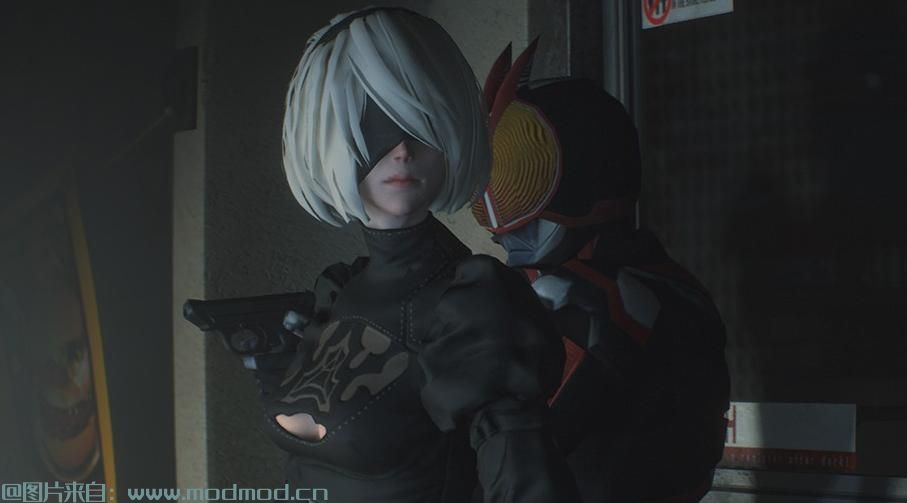 生化危机2：重制版MOD 【尼尔机械纪元】2B-爆衣-替换克莱尔经典服装MOD