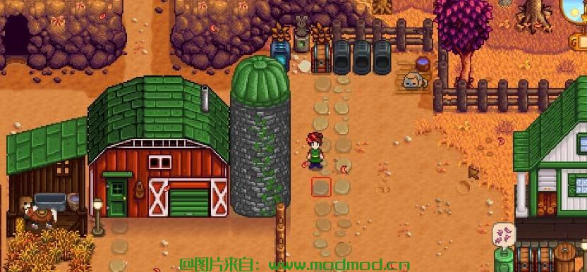 星露谷物语MOD Recolored Buildings - 较小的筒仓 - Alt砖屋 - 彩虹色