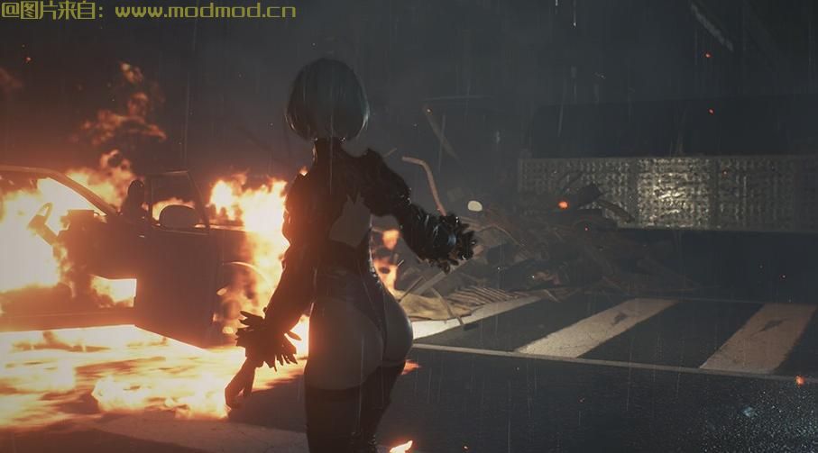 生化危机2：重制版MOD 【尼尔机械纪元】2B-爆衣-替换克莱尔经典服装MOD