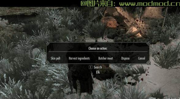 上古卷轴5：天际MOD ［桃花君授权汉化］天生猎人Hunterborn v1.5：真实的狩猎及尸体处理，渣机无压力！还你真正的游牧风格