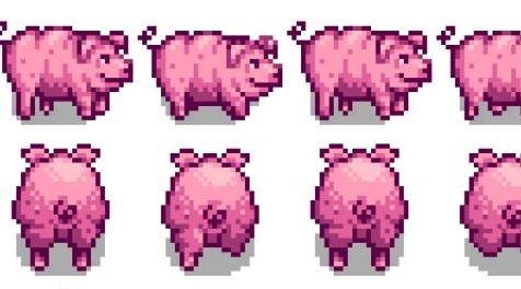 星露谷物语MOD Pig spirte更加粉红色