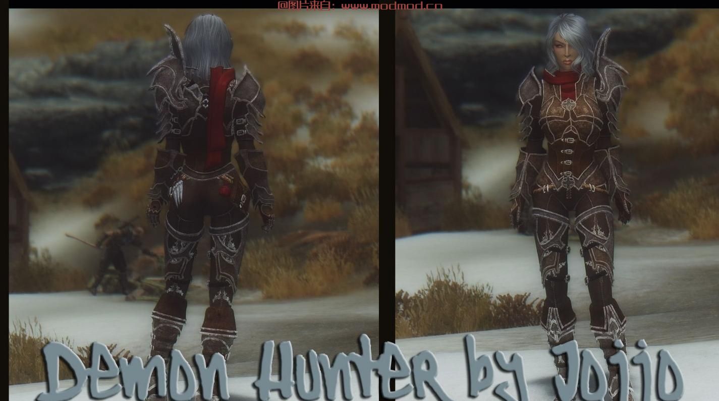 上古卷轴5：天际MOD 新版暗黑3恶魔猎手套Demon Hunter Armor