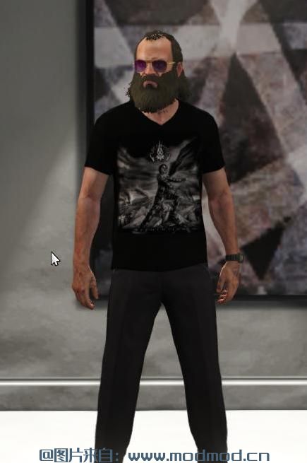 侠盗猎车手5「GTA5」MOD：为特雷弗设计的拉克里莫萨T恤衫