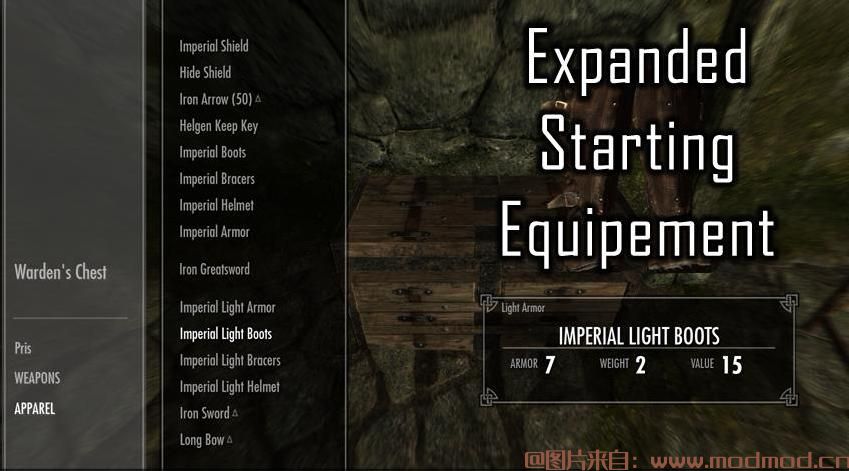 「汉化」上古卷轴5天际装备MOD 扩展初始装备（Expanded Starting Equipment）免费下载