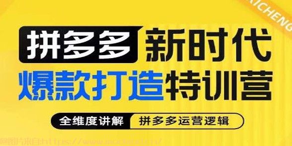 拼多多电商运营自学全套教程《玺承拼多多新时代爆款打造特训营》免费下载