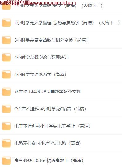 【大学课程】付费网课 猴博士合集丨期末冲刺丨高数丨大学物理丨C语言丨线代丨概率论丨不挂科网盘地址分享！
