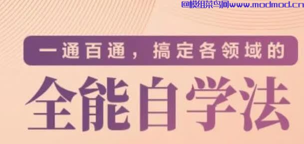 如何快速掌握一门技能《一通百通搞定各领域的全能自学法》全套课程免费下载