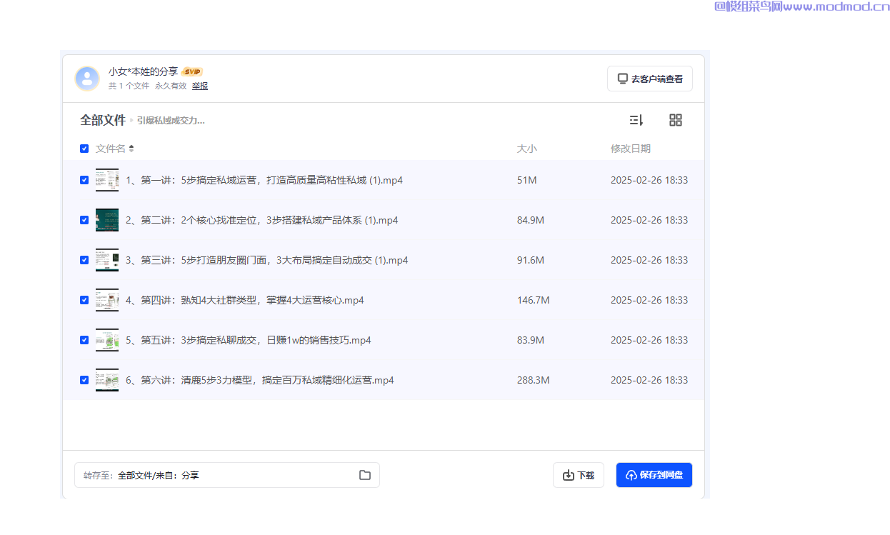 电商引流技巧课程《引爆私域成交力打通底层逻辑》网盘免费下载
