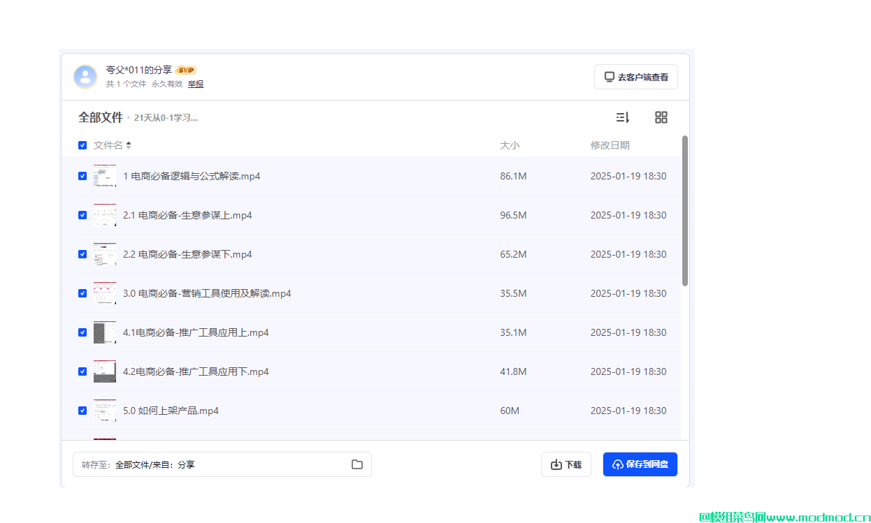 21天从零学习电商培训课程网盘免费下载