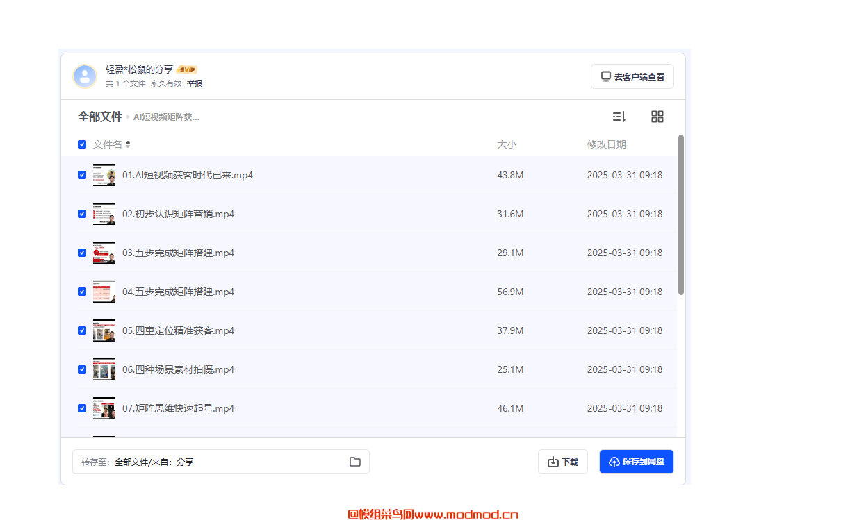 电商AI短视频矩阵获取精准流量实操课网盘免费下载