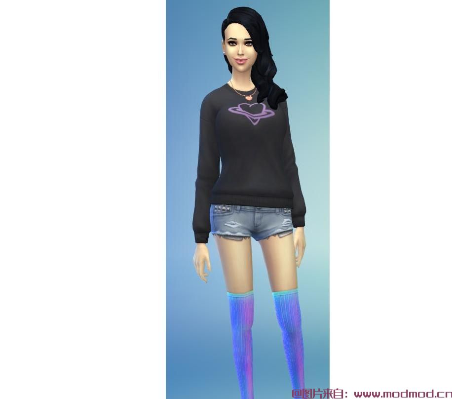 【SIM4丝袜系列】条纹长筒袜一枚