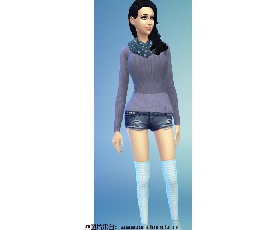 【SIM4丝袜系列】条纹长筒袜一枚