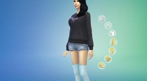 【SIM4丝袜系列】模拟人生4条纹长筒袜MOD免费下载