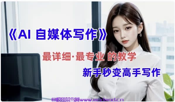 全网最全最细最专业的“AI自媒体写作”教学，新手小白秒变写作高手 【9.5GB】