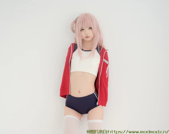 超可爱cos猫耳体操服40P